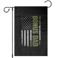 Bonus Dad Garden Flag American Flag Best Bonus Dad Ever Fathers Day