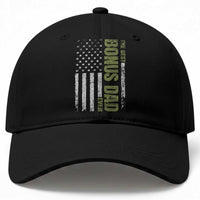 Bonus Dad Baseball Cap American Flag Best Bonus Dad Ever Fathers Day