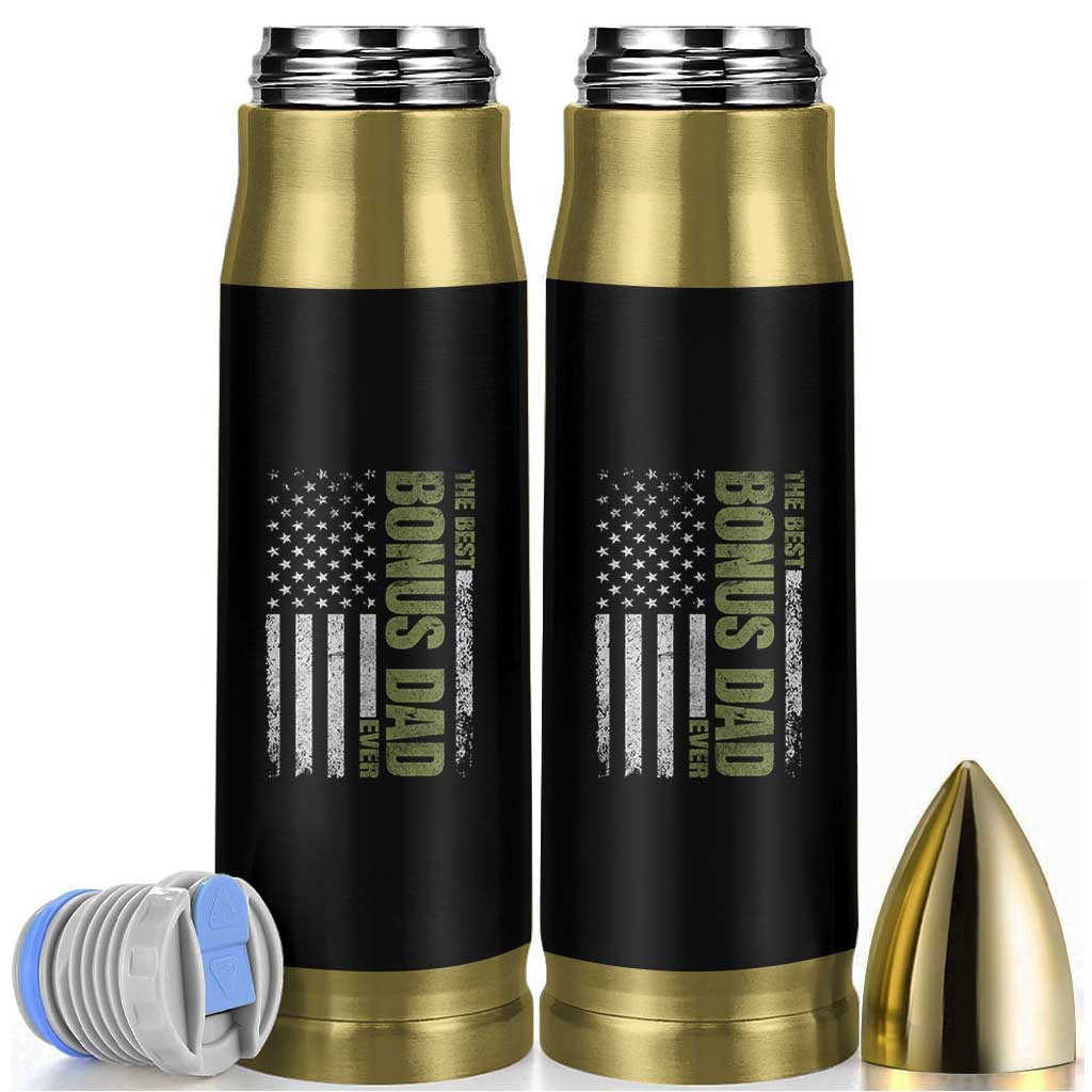 Bonus Dad Bullet Tumbler American Flag Best Bonus Dad Ever Fathers Day