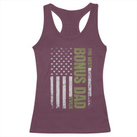 Bonus Dad Racerback Tank Top American Flag Best Bonus Dad Ever Fathers Day