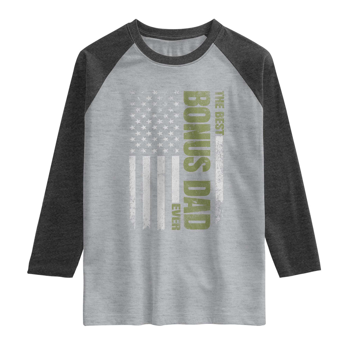 Bonus Dad Raglan Shirt American Flag Best Bonus Dad Ever Fathers Day