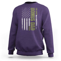 Bonus Dad Sweatshirt American Flag Best Bonus Dad Ever Fathers Day