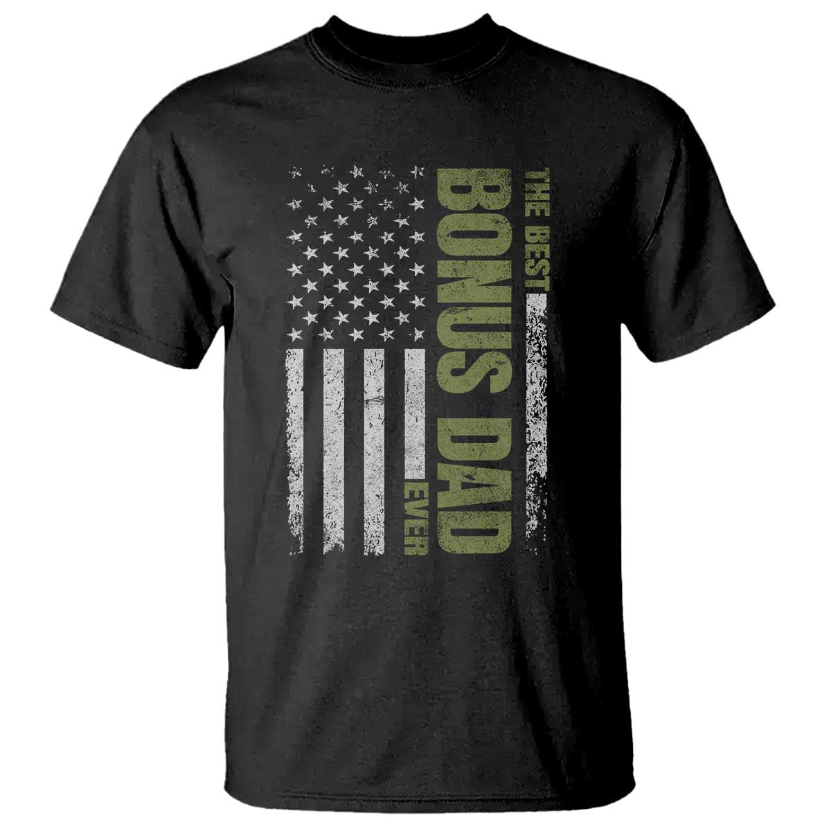 Bonus Dad T Shirt American Flag Best Bonus Dad Ever Fathers Day