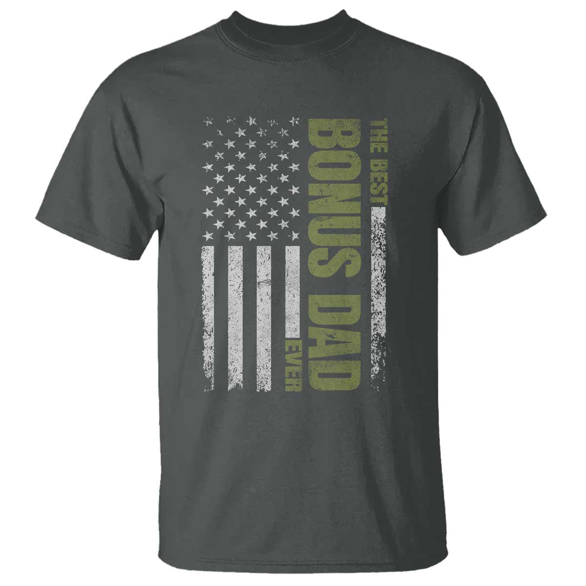 Bonus Dad T Shirt American Flag Best Bonus Dad Ever Fathers Day