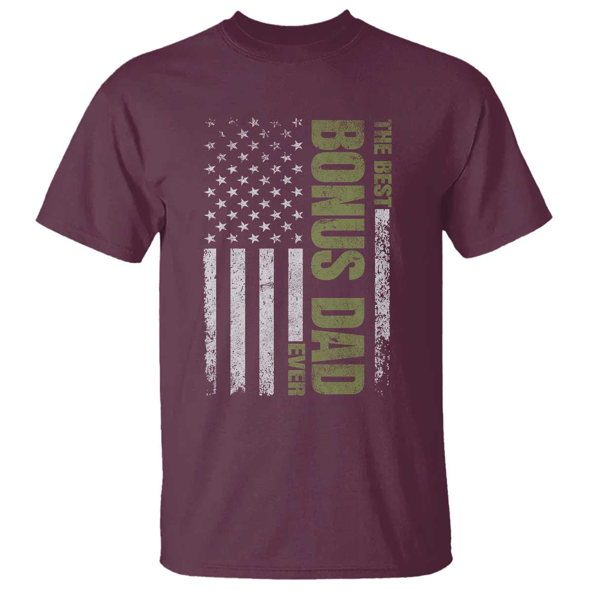 Bonus Dad T Shirt American Flag Best Bonus Dad Ever Fathers Day