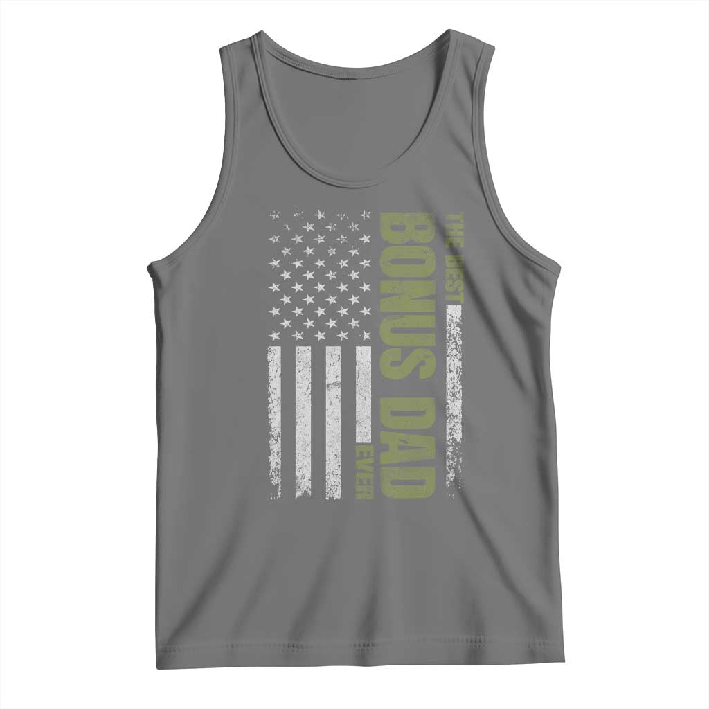 Bonus Dad Tank Top American Flag Best Bonus Dad Ever Fathers Day