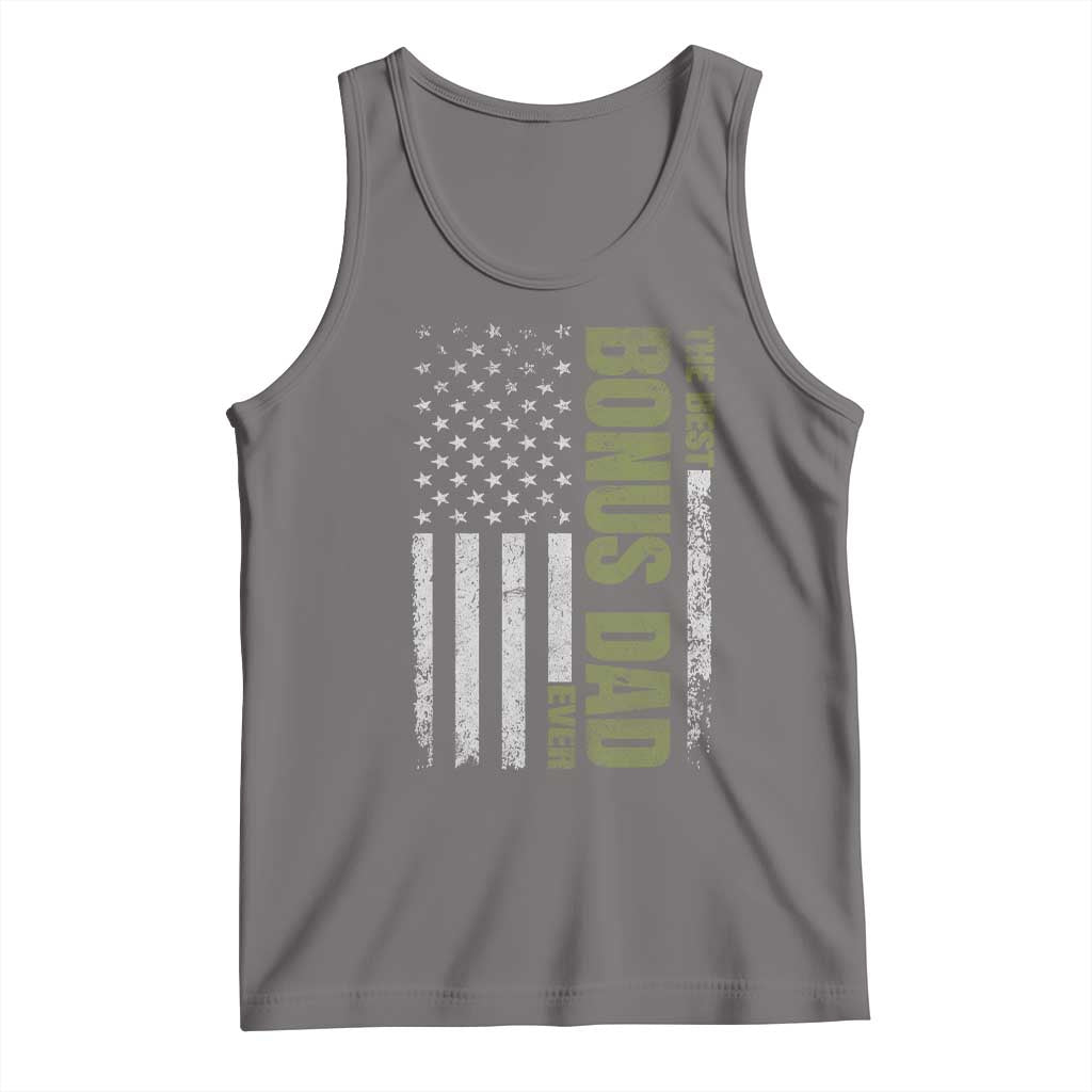 Bonus Dad Tank Top American Flag Best Bonus Dad Ever Fathers Day