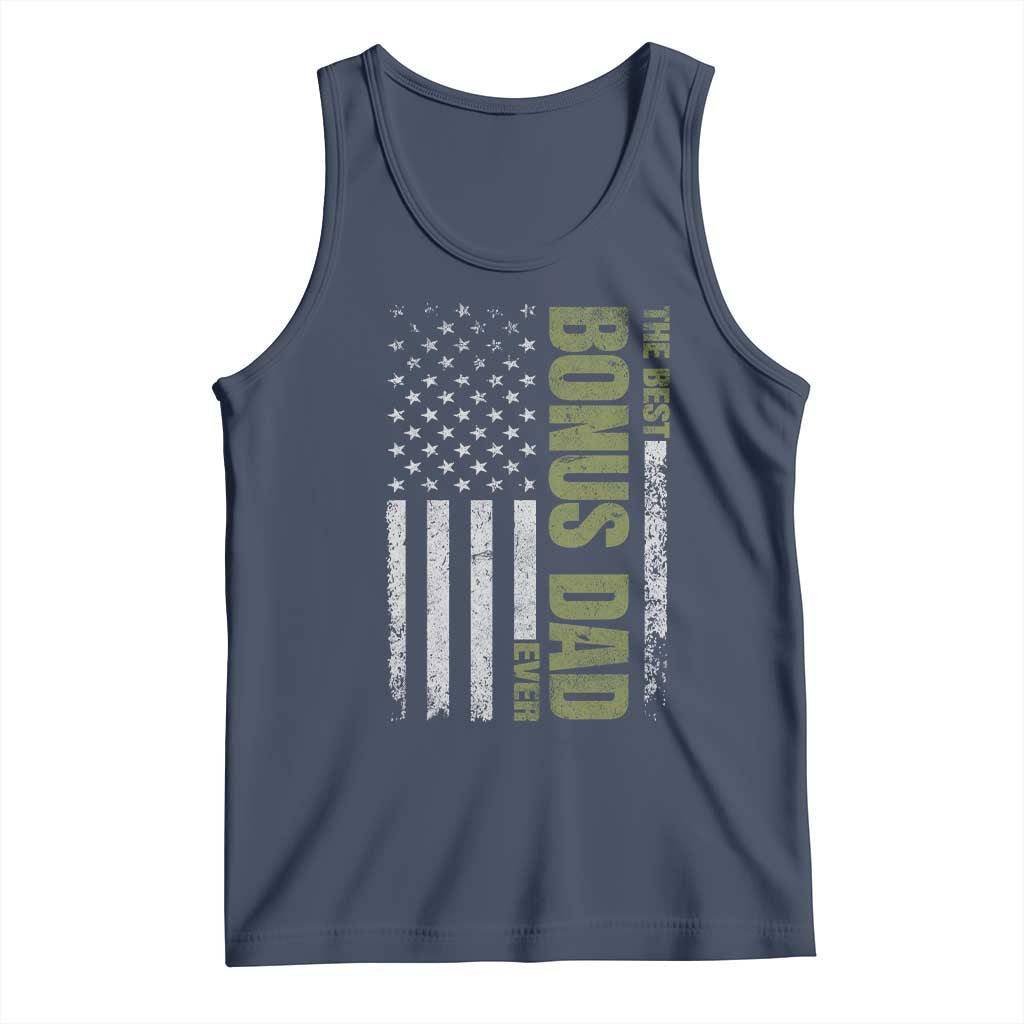 Bonus Dad Tank Top American Flag Best Bonus Dad Ever Fathers Day