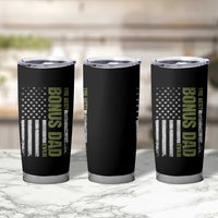 Bonus Dad Tumbler Cup American Flag Best Bonus Dad Ever Fathers Day