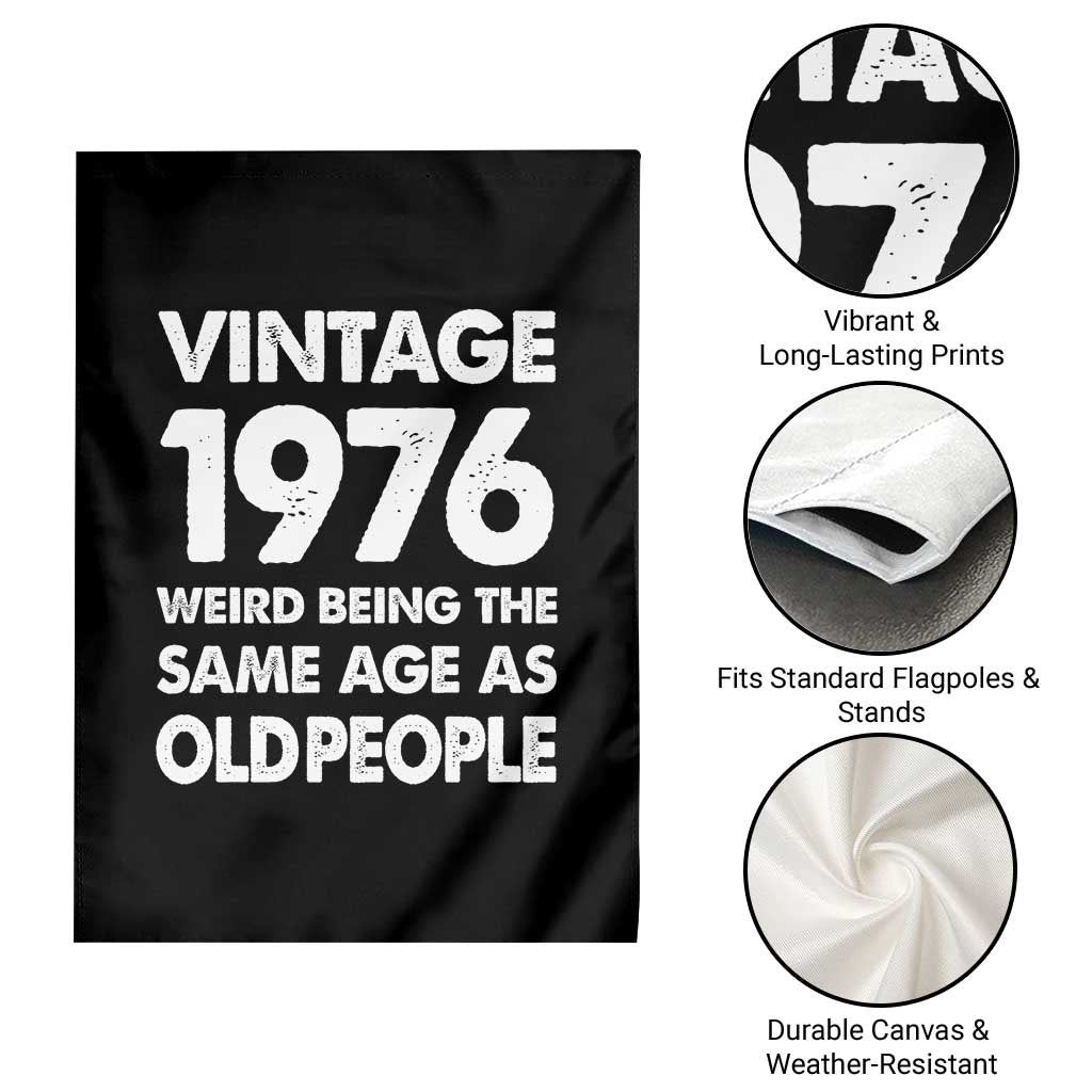 Funny 50th Birthday Garden Flag Turning 50 Year Old Gifts Weird Being The Same Age As Old People