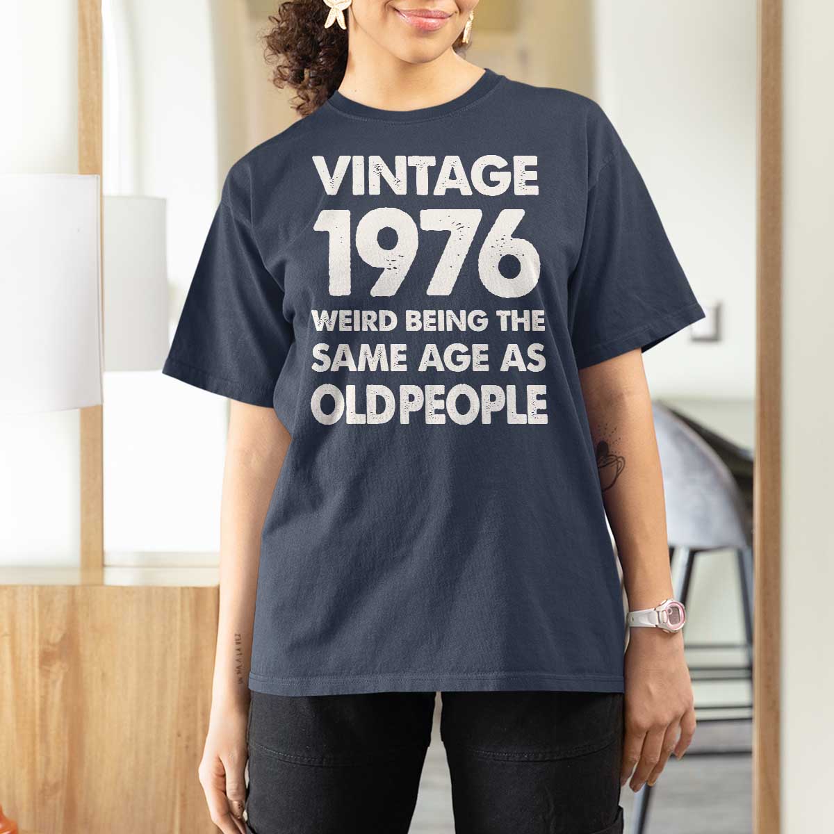 Funny 50th Birthday T Shirt For Women Turning 50 Year Old Gifts Weird Being The Same Age As Old People