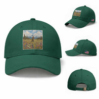 Retro Bigfoot Wildflower Baseball Cap Vintage Sasquatch Funny Cryptid