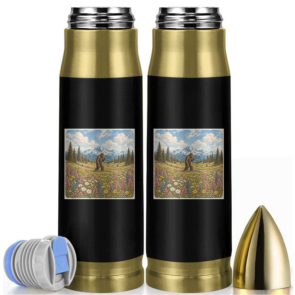 Retro Bigfoot Wildflower Bullet Tumbler Vintage Sasquatch Funny Cryptid