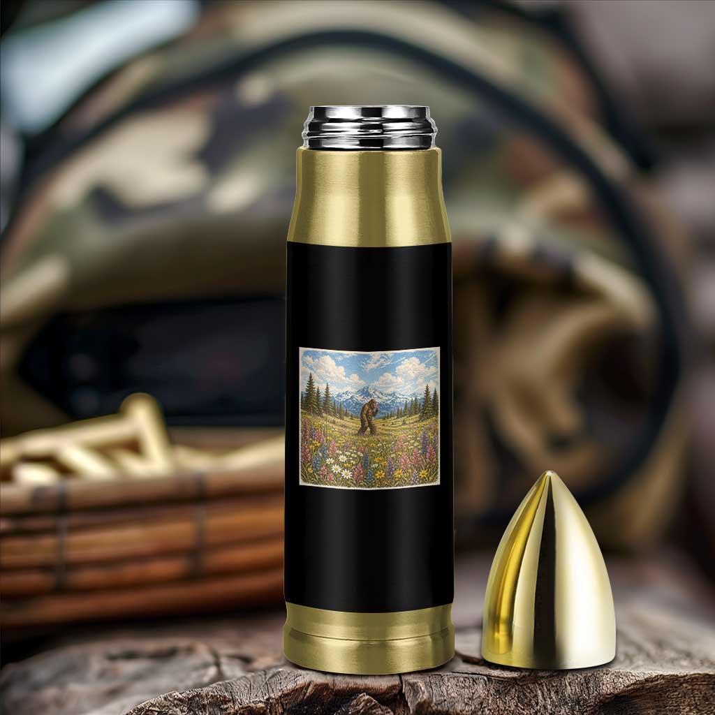 Retro Bigfoot Wildflower Bullet Tumbler Vintage Sasquatch Funny Cryptid