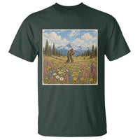 Retro Bigfoot Wildflower T Shirt Vintage Sasquatch Funny Cryptid
