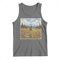 Retro Bigfoot Wildflower Tank Top Vintage Sasquatch Funny Cryptid