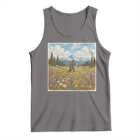Retro Bigfoot Wildflower Tank Top Vintage Sasquatch Funny Cryptid