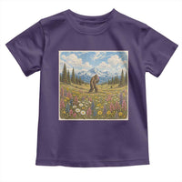 Retro Bigfoot Wildflower Toddler T Shirt Vintage Sasquatch Funny Cryptid