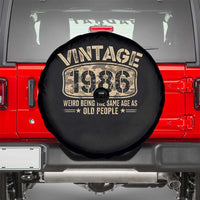 40th Birthday Gift For Men Spare Tire Cover Retro Camo 1986 Weird Being The Same Age As Old People