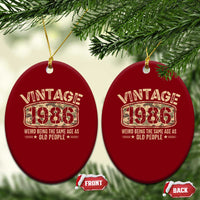 40th Birthday Gift For Men Ceramic Ornament Retro Camo 1986 Weird Being The Same Age As Old People