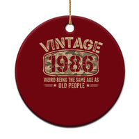 40th Birthday Gift For Men Ceramic Ornament Retro Camo 1986 Weird Being The Same Age As Old People