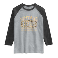 40th Birthday Gift For Men Raglan Shirt Retro Camo 1986 Weird Being The Same Age As Old People