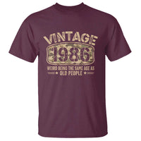 40th Birthday Gift For Men T Shirt Retro Camo 1986 Weird Being The Same Age As Old People