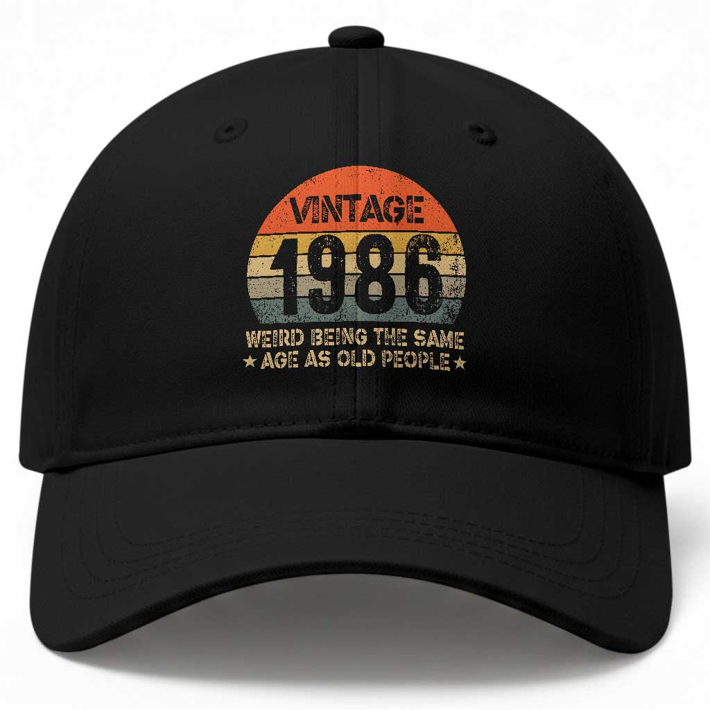 40th Birthday Baseball Cap Retro 1986 Weird Being The Same Age As Old People