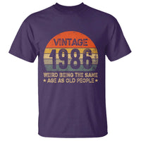 40th Birthday T Shirt Retro 1986 Weird Being The Same Age As Old People