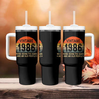 40th Birthday Tumbler With Handle Retro 1986 Weird Being The Same Age As Old People