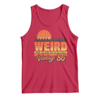 Funny 40th Birthday Tank Top Retro 1986 Weird Being The Same Age As Old People