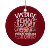 40th Birthday Gifts For Her Ceramic Ornament Floral 1986 Weird Being The Same Age As Old People