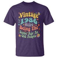 Funny 40th Birthday T Shirt Retro Groovy 1986 Weird Being The Same Age As Old People