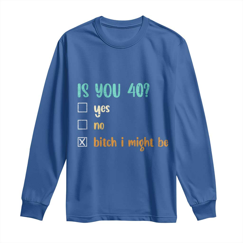 40th Birthday Long Sleeve Shirt Funny Is You 40 Gift Idea 40 Year Old