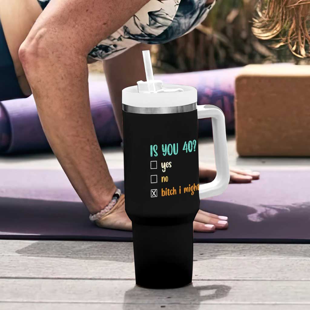 40th Birthday Tumbler With Handle Funny Is You 40 Gift Idea 40 Year Old