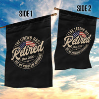 Retired 2026 Garden Flag Funny Retirement US Flag Retired Not My Problems Anymore