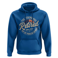 Retired 2026 Hoodie Funny Retirement US Flag Retired Not My Problems Anymore