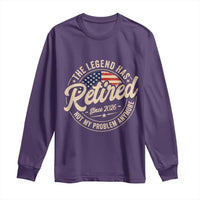 Retired 2026 Long Sleeve Shirt Funny Retirement US Flag Retired Not My Problems Anymore