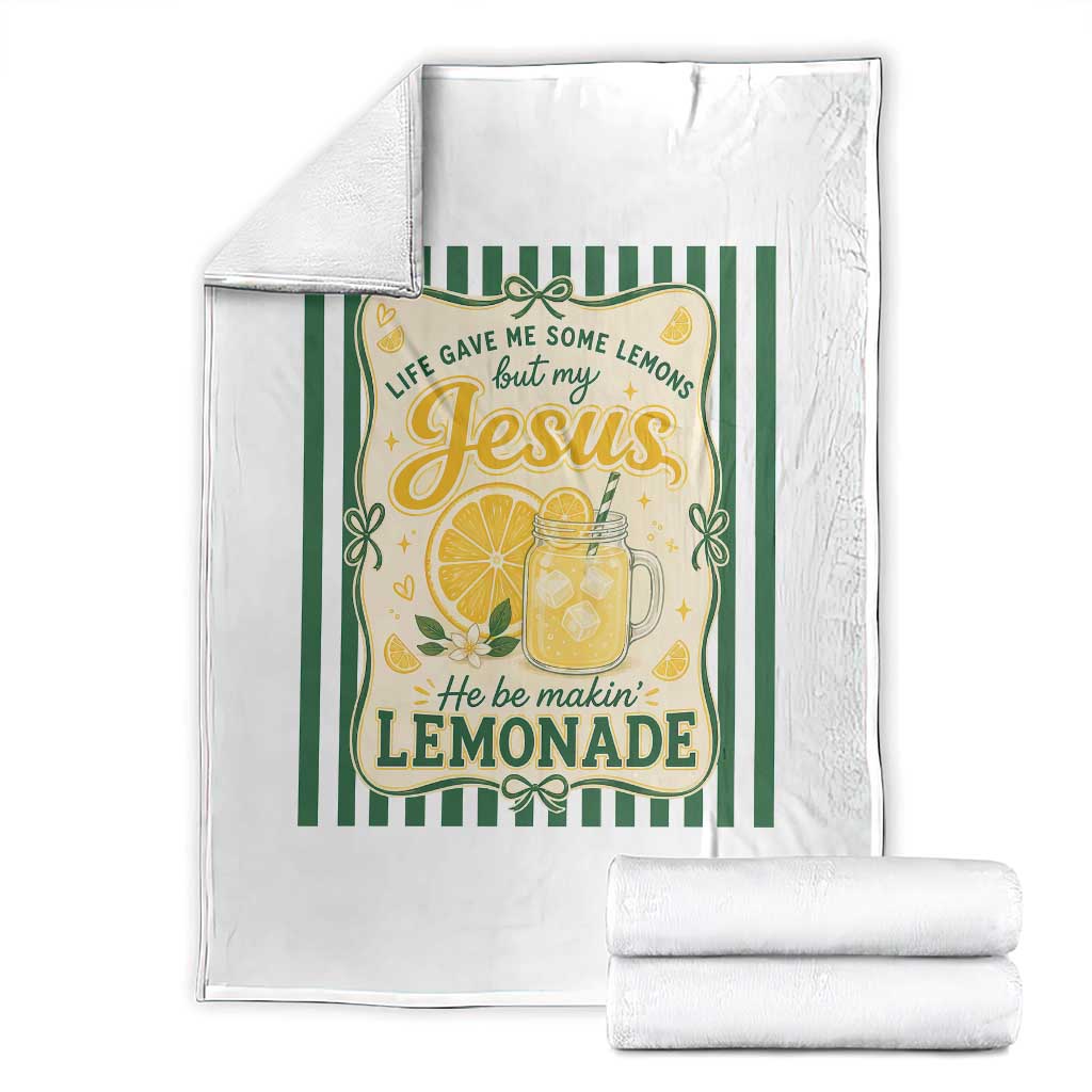 Jesus Lemonade Throw Blanket Funny Christian Life Gave Me Lemons But My Jesus Makes Lemonade