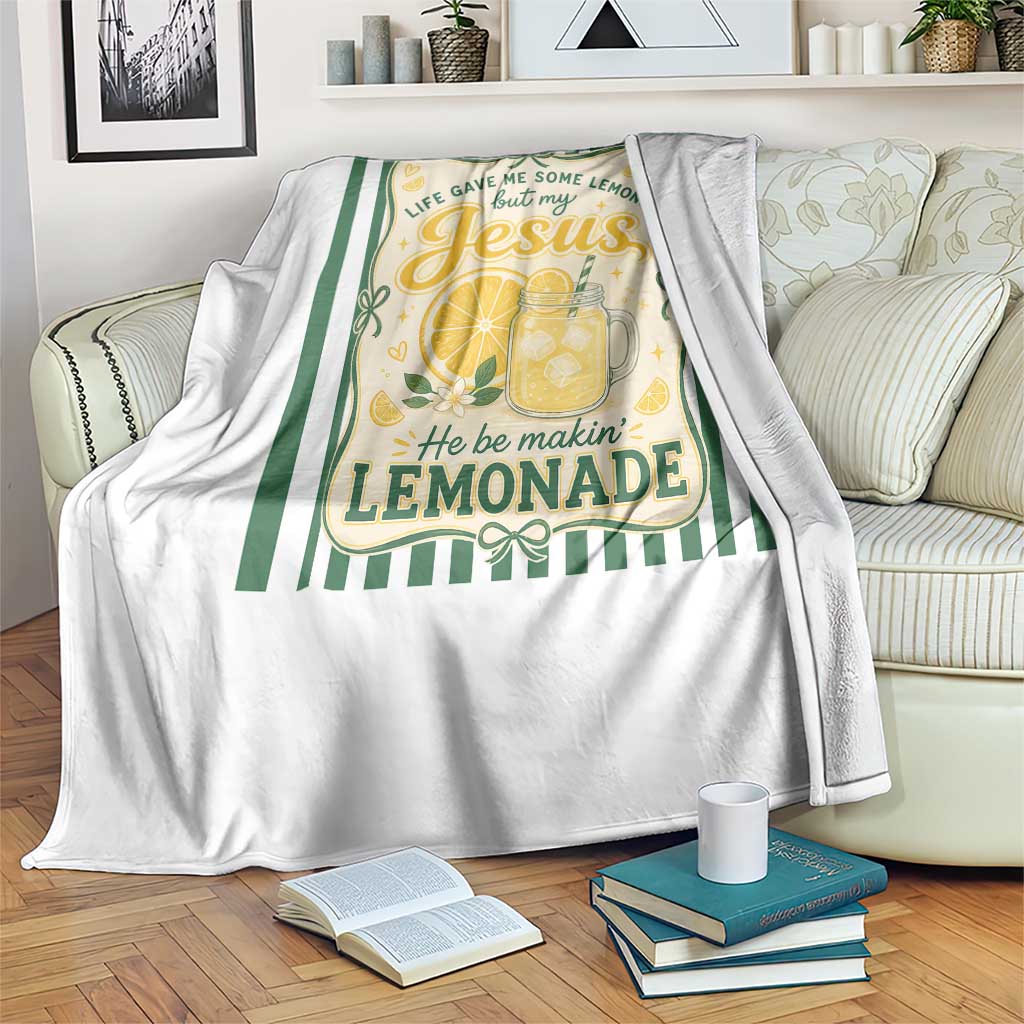 Jesus Lemonade Throw Blanket Funny Christian Life Gave Me Lemons But My Jesus Makes Lemonade