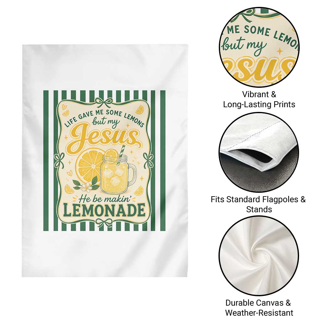 Jesus Lemonade Garden Flag Funny Christian Life Gave Me Lemons But My Jesus Makes Lemonade