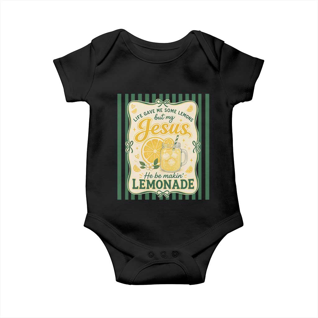 Jesus Lemonade Baby Onesie Funny Christian Life Gave Me Lemons But My Jesus Makes Lemonade
