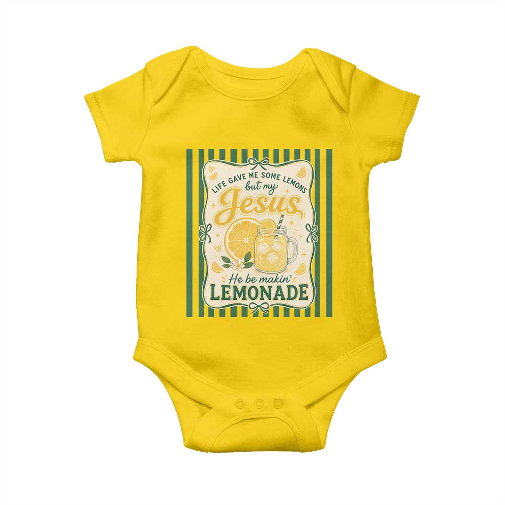 Jesus Lemonade Baby Onesie Funny Christian Life Gave Me Lemons But My Jesus Makes Lemonade