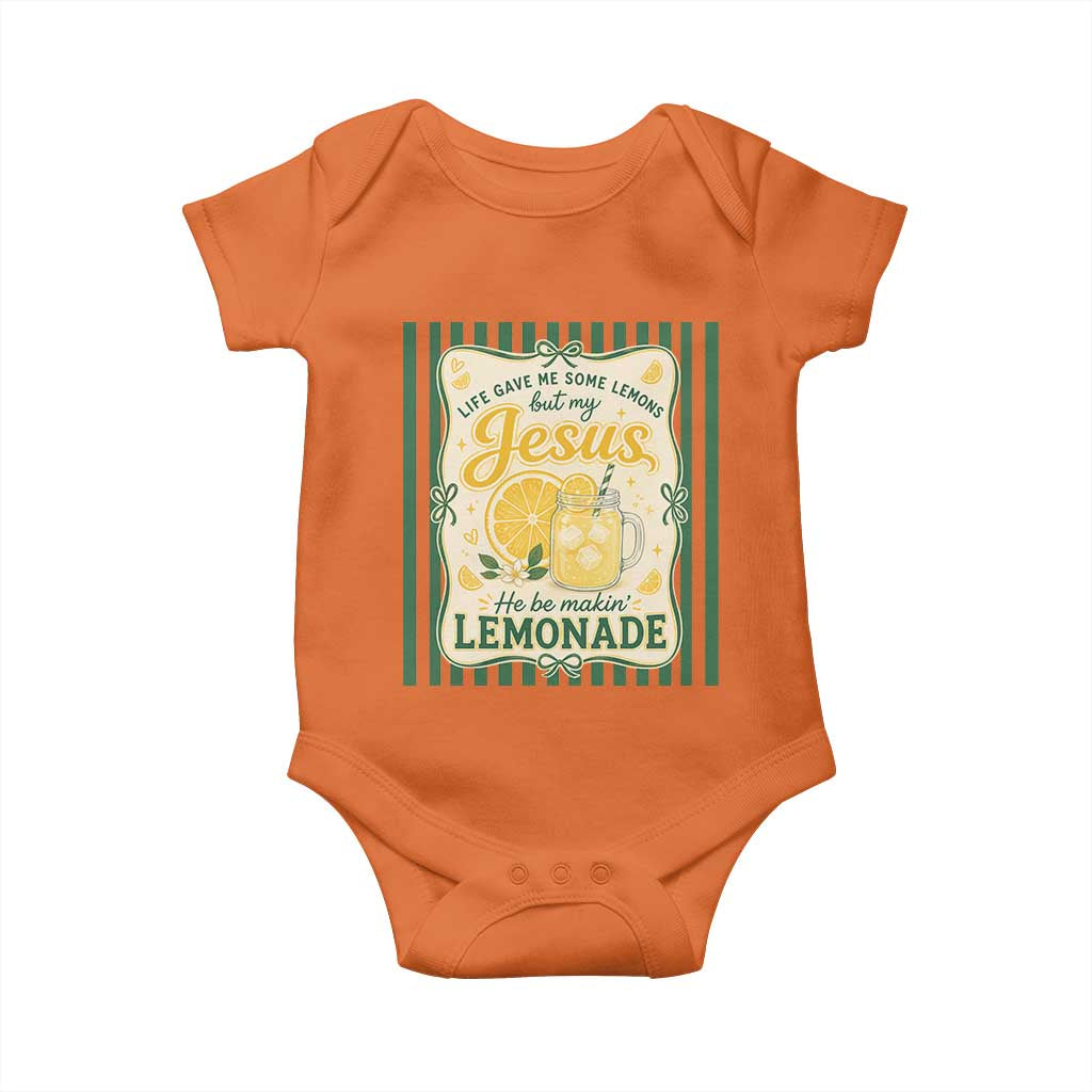 Jesus Lemonade Baby Onesie Funny Christian Life Gave Me Lemons But My Jesus Makes Lemonade