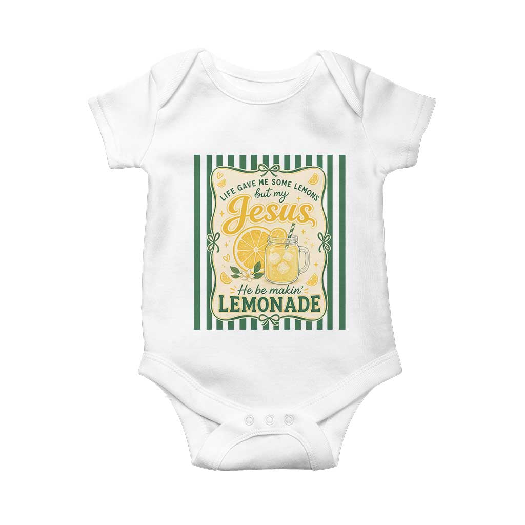 Jesus Lemonade Baby Onesie Funny Christian Life Gave Me Lemons But My Jesus Makes Lemonade