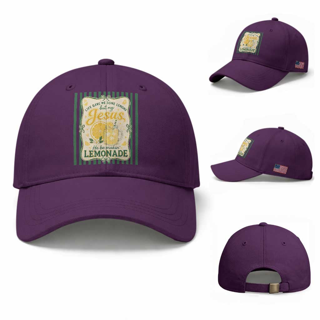 Jesus Lemonade Baseball Cap Funny Christian Life Gave Me Lemons But My Jesus Makes Lemonade