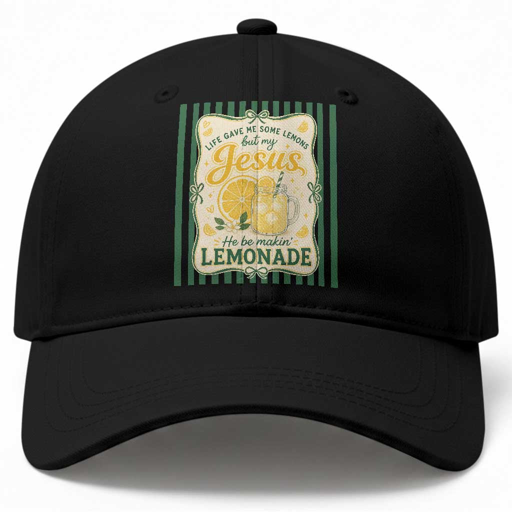 Jesus Lemonade Baseball Cap Funny Christian Life Gave Me Lemons But My Jesus Makes Lemonade