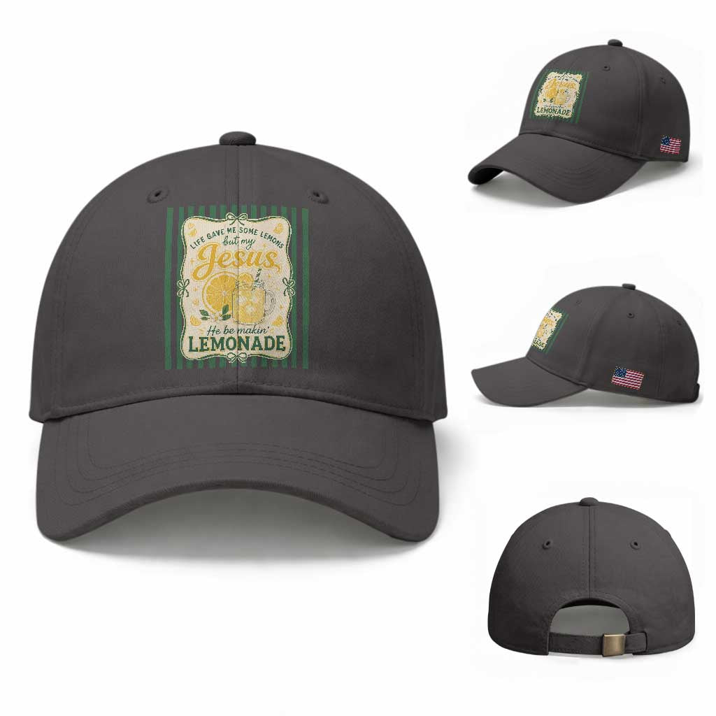 Jesus Lemonade Baseball Cap Funny Christian Life Gave Me Lemons But My Jesus Makes Lemonade