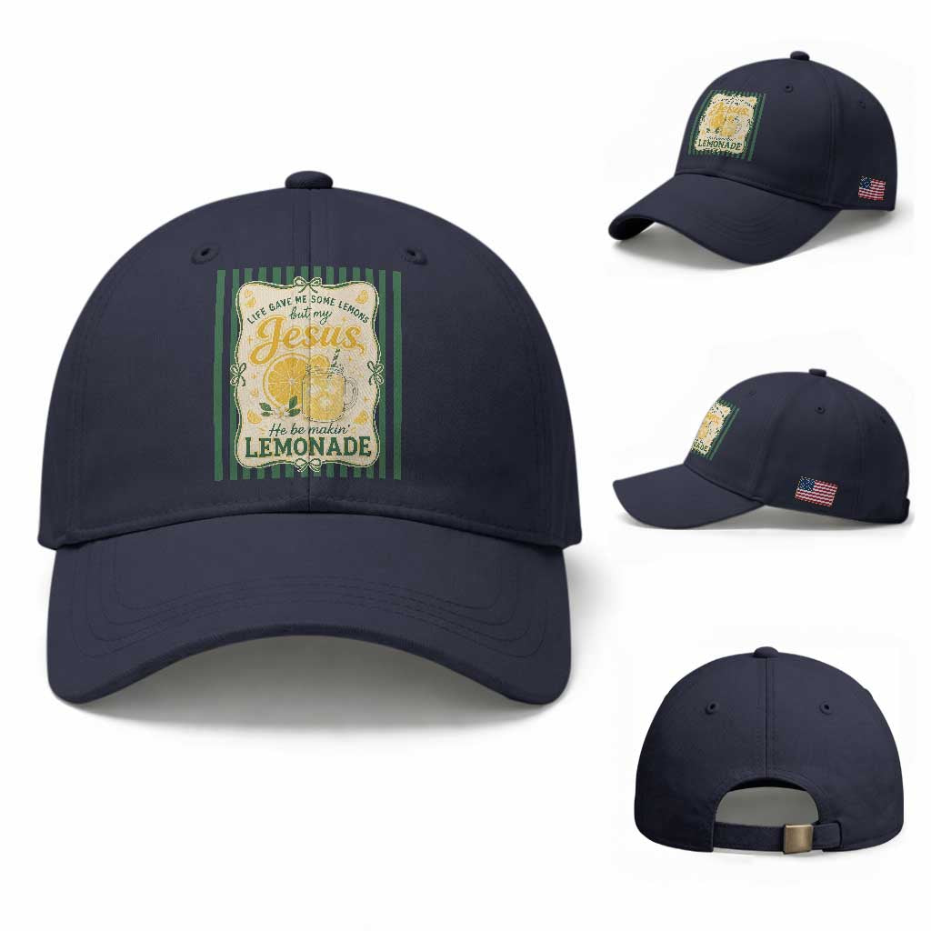 Jesus Lemonade Baseball Cap Funny Christian Life Gave Me Lemons But My Jesus Makes Lemonade