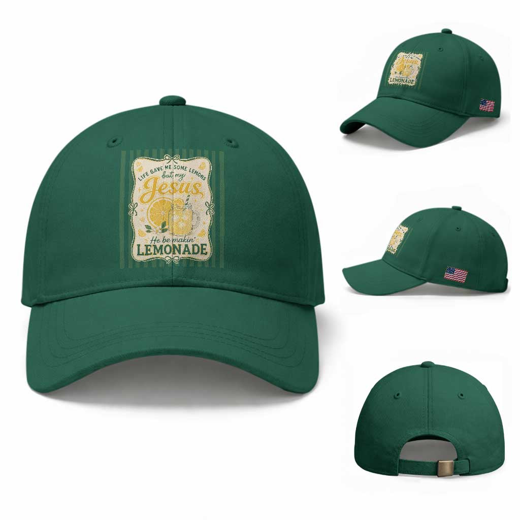Jesus Lemonade Baseball Cap Funny Christian Life Gave Me Lemons But My Jesus Makes Lemonade